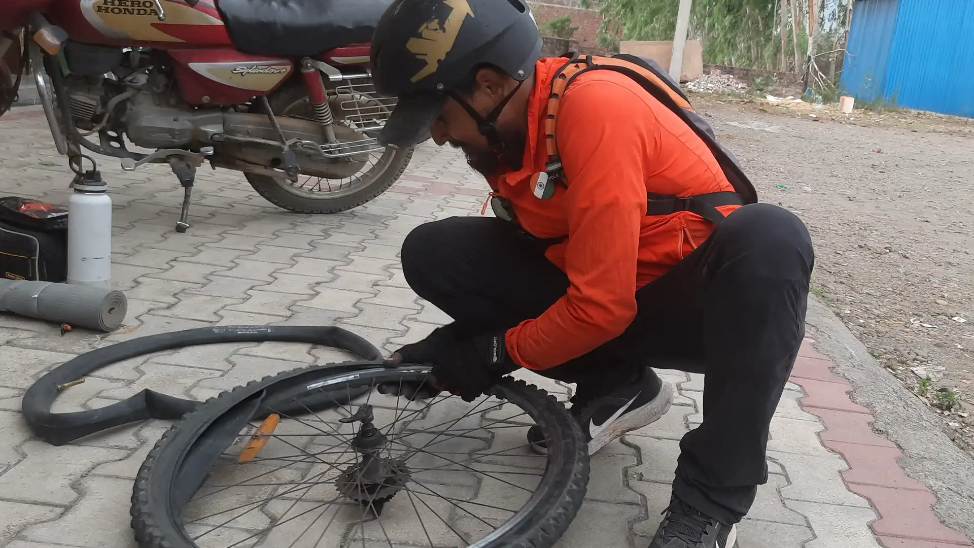 Puncture at Vijaypur Jammu