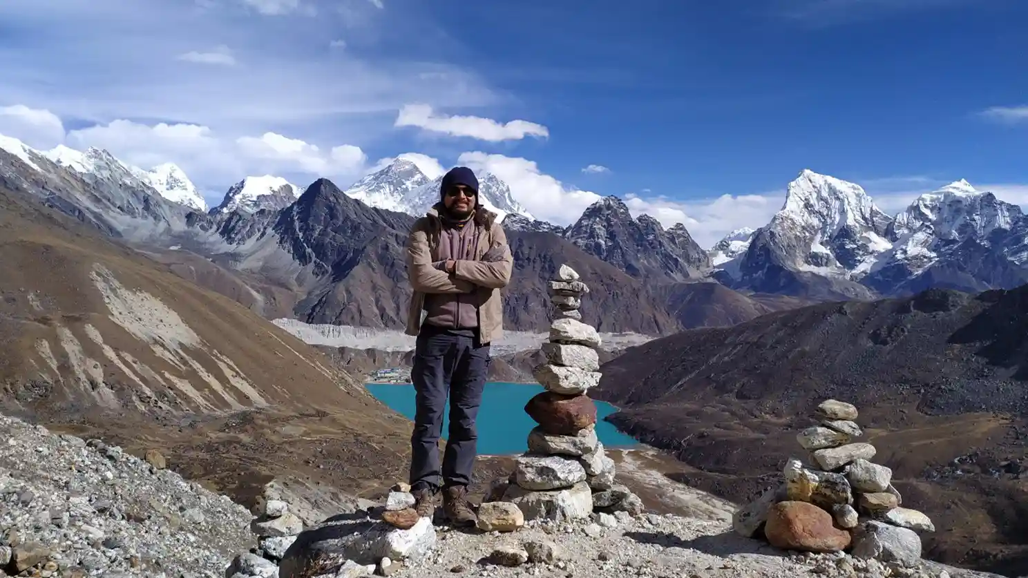 Renjo la - Full view of Mahalangur Himal