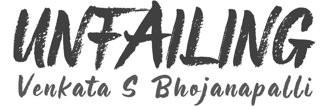 Unfailing Black and White image with Authors name on it.