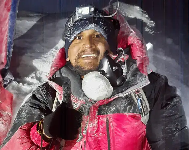 For About Beyond possible section Manaslu Summit Photograph