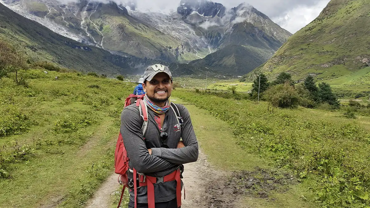 Venky trek leader on the Manaslu Circuit Nepal - Stories With Venky