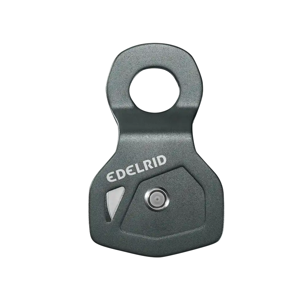 Edelrid Pike Rescue Pulley front view — heavy-duty ball-bearing pulley for rescue operations
